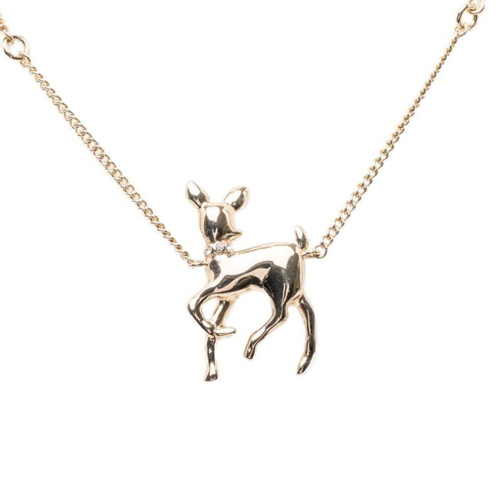 CHANEL Gold Pearl Logo Necklace - Picture 2 of 5